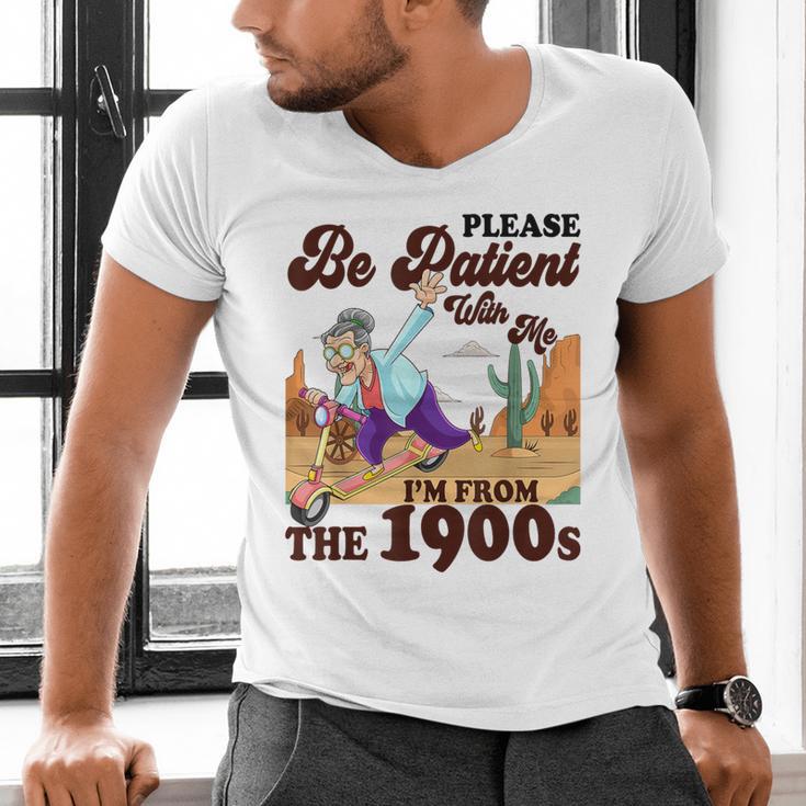 Please Be Patient With Me I'm From The 1900s Gen X Boomer Men's V-Neck T-Shirt