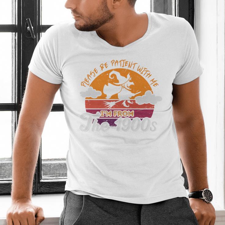 Please Be Patient With Me I'm From The 1900s Halloween Premium Men's V-Neck T-Shirt Please Be Patient With Me I'm From The 1900s Halloween Premium Men's V-Neck T-Shirt