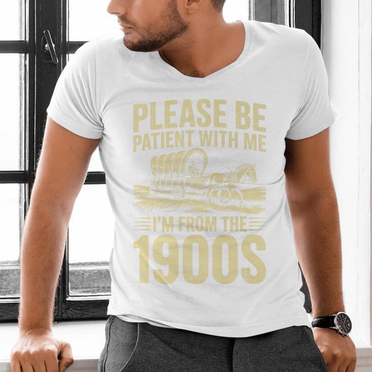 Please Be Patient I'm From The 1900s Over The Hill Premium Men's V-Neck T-Shirt