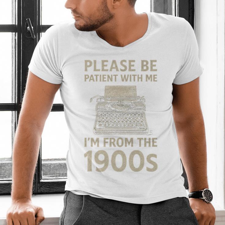 Please Be Patient With Me I'm From The 1900s Humorous Saying Premium Men's V-Neck T-Shirt