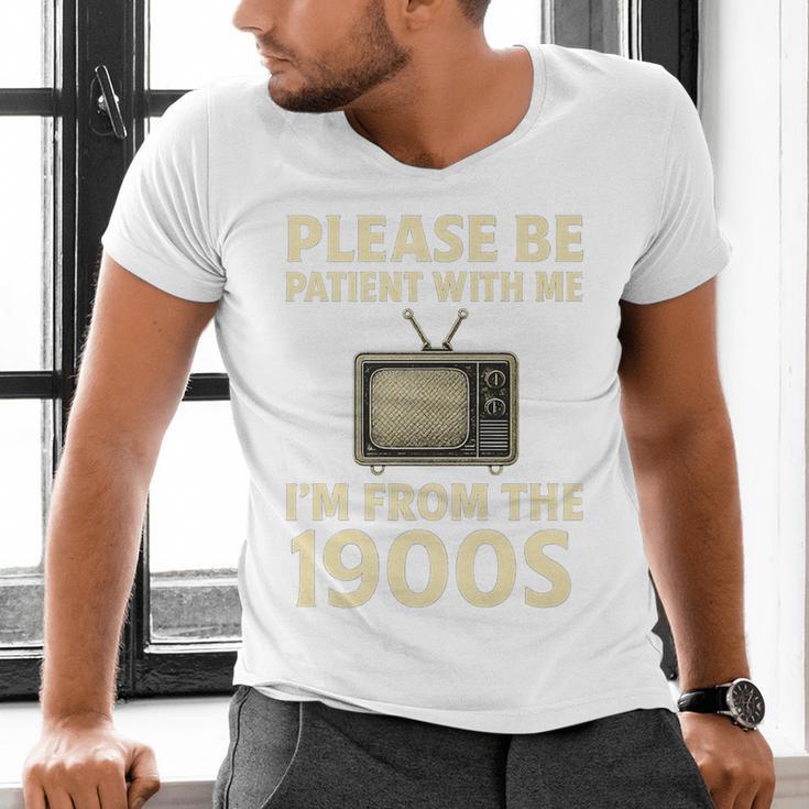Please Be Patient With Me I'm From The 1900s Television Set Premium Men's V-Neck T-Shirt Please Be Patient With Me I'm From The 1900s Television Set Premium Men's V-Neck T-Shirt