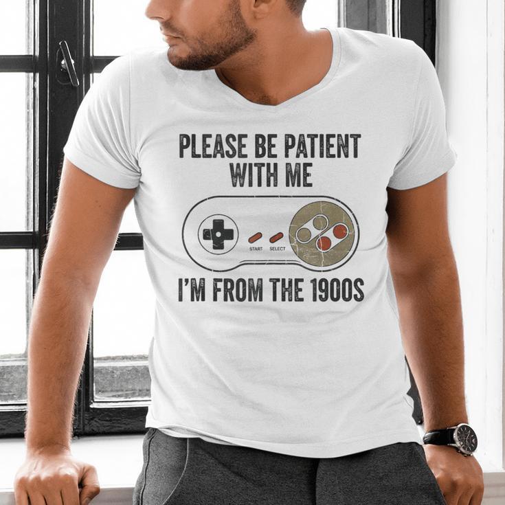Please Be Patient With Me I'm From The 1900s Vintage Gamer Men's V-Neck T-Shirt