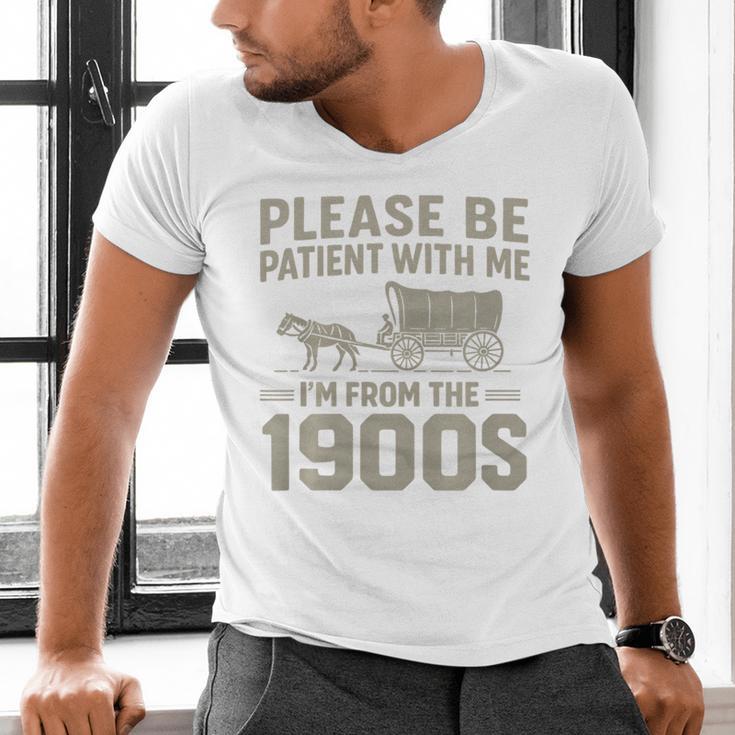 Please Be Patient I'm From The 1900s Vintage Over The Hill Premium Tri-Blend Men's V-Neck T-Shirt Please Be Patient I'm From The 1900s Vintage Over The Hill Premium Tri-Blend Men's V-Neck T-Shirt
