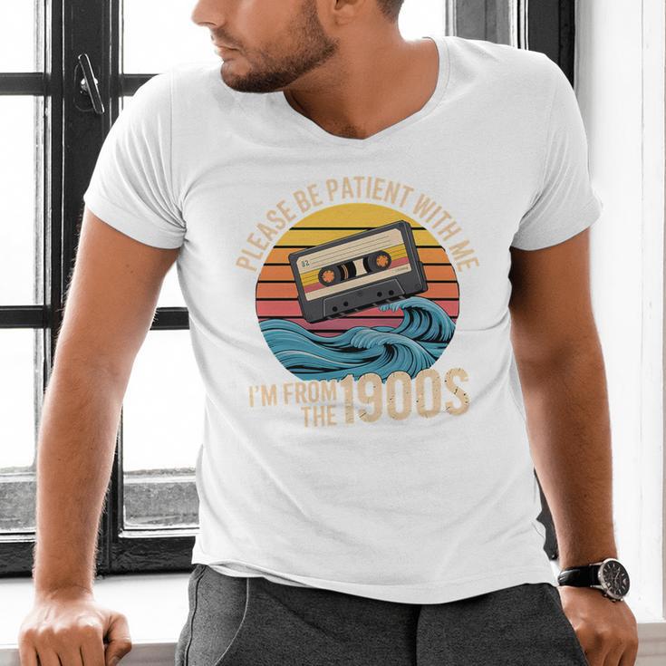 Please Be Patient With Me I'm From The 1900s Vintage Humor Premium Tri-Blend Men's V-Neck T-Shirt