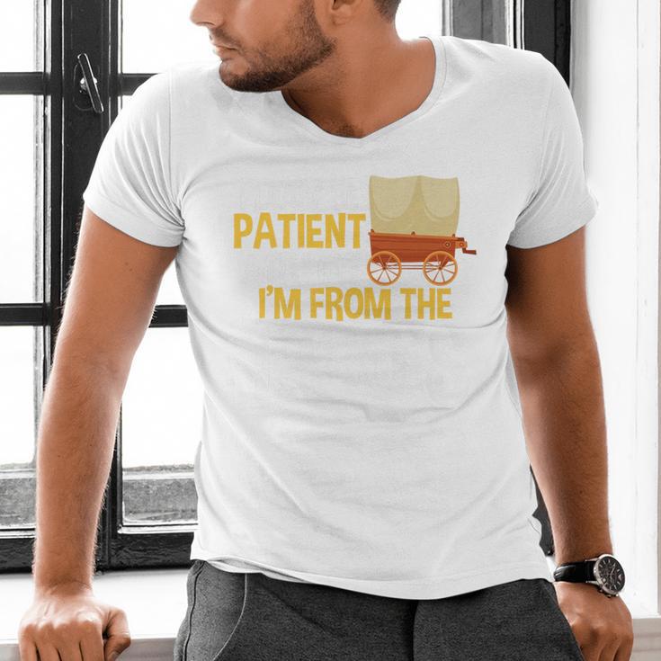 Please Be Patient With Me I'm From The 1900s Vintage Oregon Premium Men's V-Neck T-Shirt