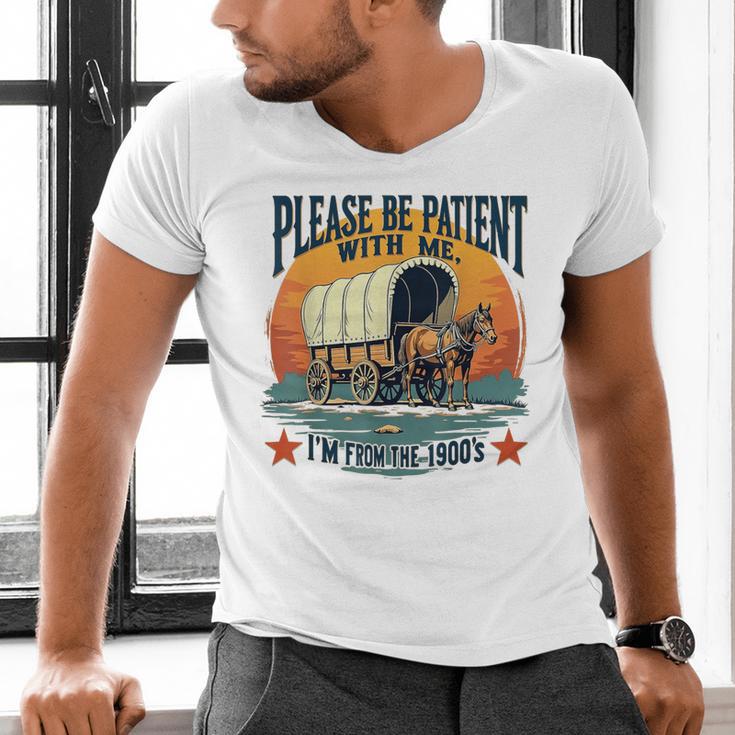 Please Be Patient With Me I'm From The 1900s Women Men Men's V-Neck T-Shirt