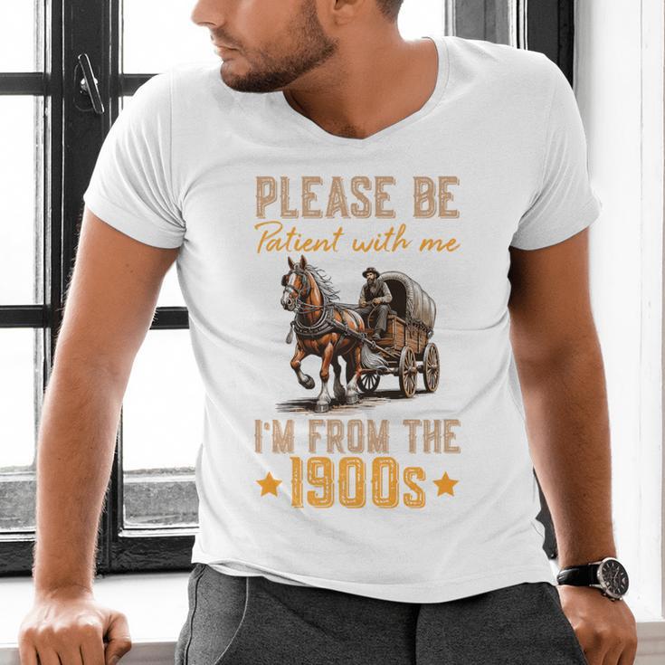 Please Be Patient With Mee I'm From The 1900s Premium Men's V-Neck T-Shirt