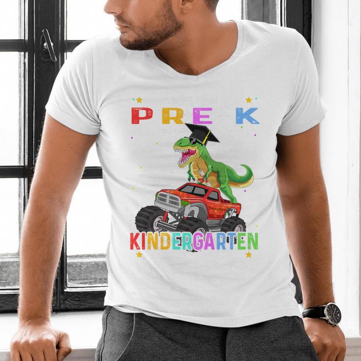 Pre k Graduation 2025 Pre-k Kindergarten Graduate Dinosaur Premium Tri-Blend Men's V-Neck T-Shirt