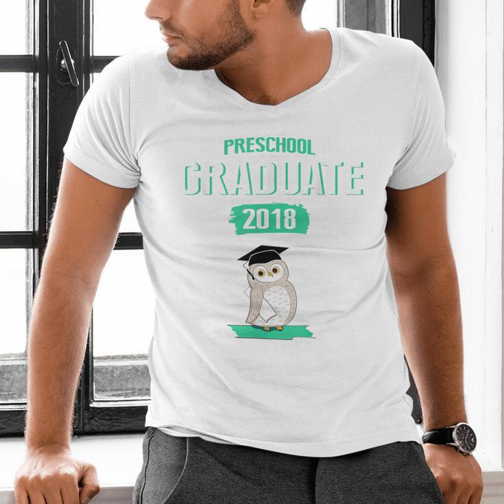 Pre K Graduation Shirt Cute Graduate 2018 Wise Owl Men's V-Neck T-Shirt