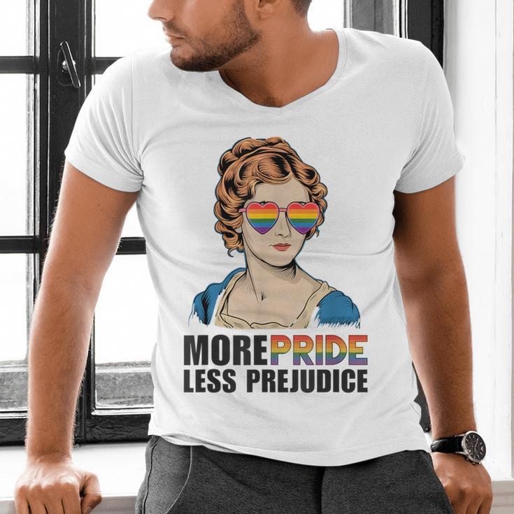 Pride And Prejudice Book Jane Austen Merch LGBTQ Men's V-Neck T-Shirt Pride And Prejudice Book Jane Austen Merch LGBTQ Men's V-Neck T-Shirt