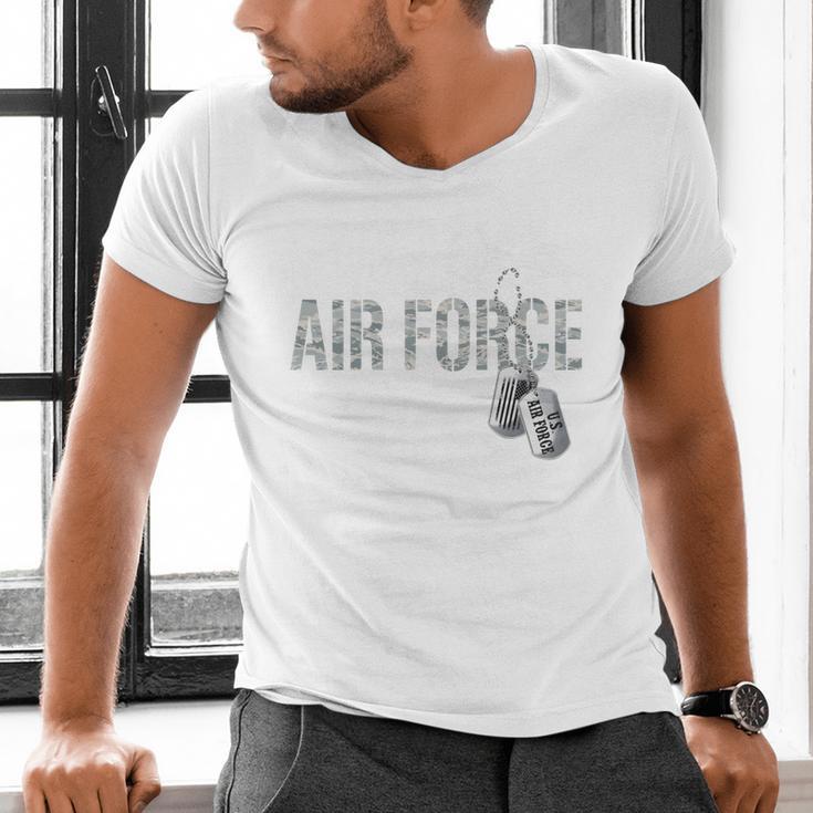 Proud Air Force Wife Air Force Graduation USAF Wife Men's V-Neck T-Shirt