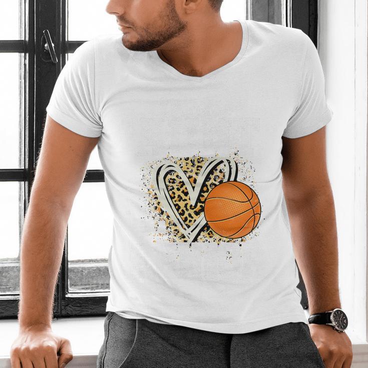 Proud Aunt Of A 2026 Senior Basketball Graduation Leopard Premium Tri-Blend Men's V-Neck T-Shirt