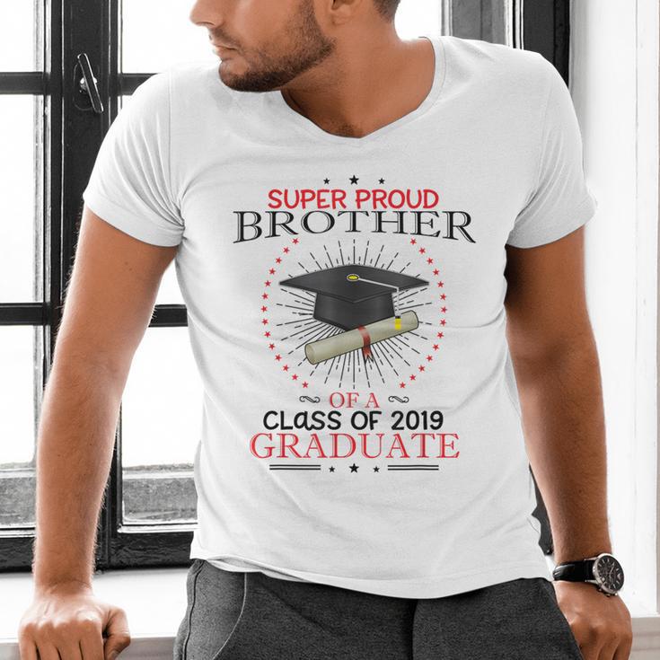 Proud Brother The Class Of 2019 Graduate Graduation Shirt Men's V-Neck T-Shirt
