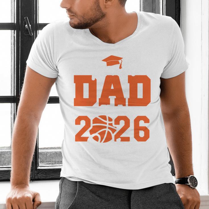 Proud Dad Of A 2026 Senior Basketball Graduation Family Men's V-Neck T-Shirt
