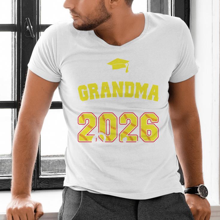 Proud Grandma Of A 2026 Senior Softball Graduation Matching Men's V-Neck T-Shirt