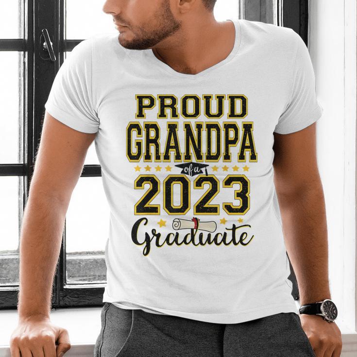 Proud Grandpa Of A 2023 Graduate Graduation Men's V-Neck T-Shirt