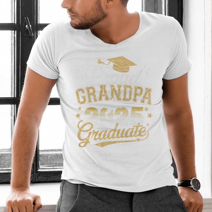 Proud Grandpa Of a Class Of 2025 Graduate Senior Graduation Premium Men's V-Neck T-Shirt