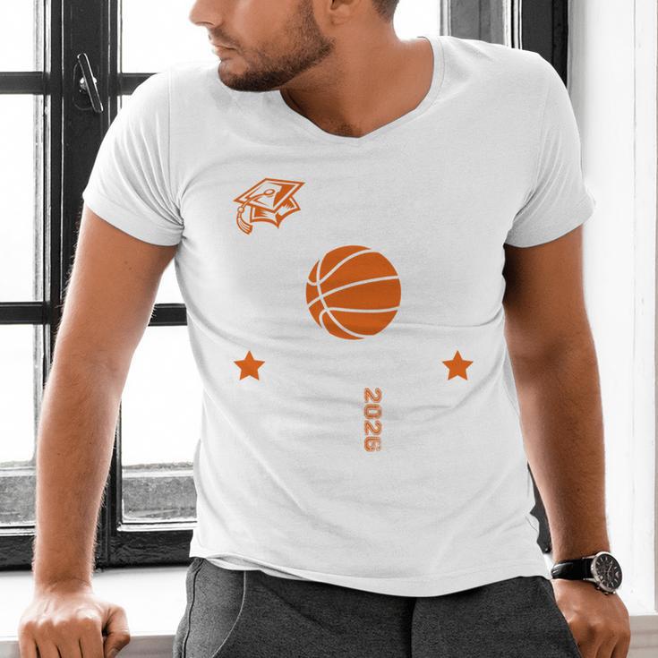 Proud Mom Of a Basketball Senior Class Of 2026 Graduation Men's V-Neck T-Shirt