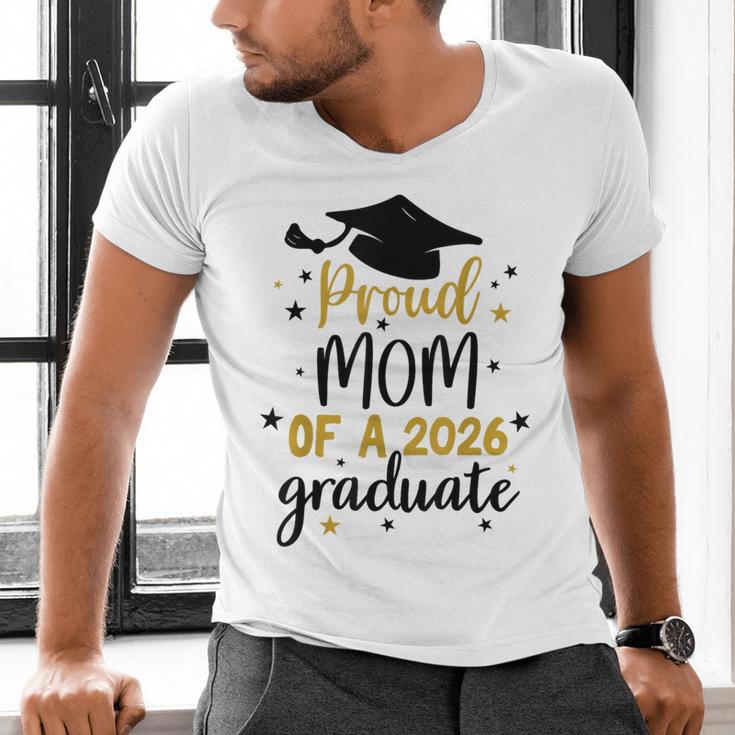 Proud Mom Of A Class Of 2026 Graduate Senior Graduation 2026 Men's V-Neck T-Shirt