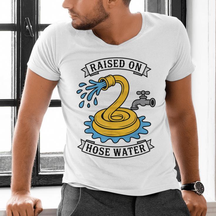 Raised On Hose Water Nostalgia Lovers Summer Vibes Men's V-Neck T-Shirt Raised On Hose Water Nostalgia Lovers Summer Vibes Men's V-Neck T-Shirt