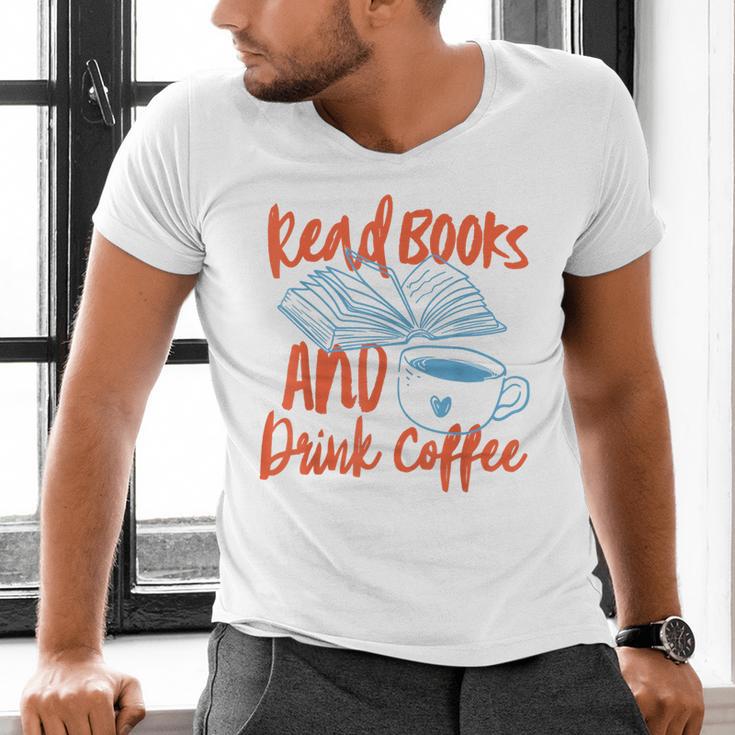 Read Book And Drink Coffee Book Club Reading Men's V-Neck T-Shirt Read Book And Drink Coffee Book Club Reading Men's V-Neck T-Shirt
