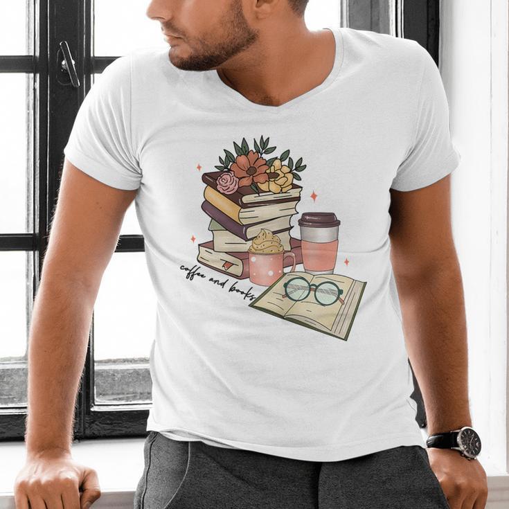 Read Books Drink Coffee For Women Men's V-Neck T-Shirt Read Books Drink Coffee For Women Men's V-Neck T-Shirt