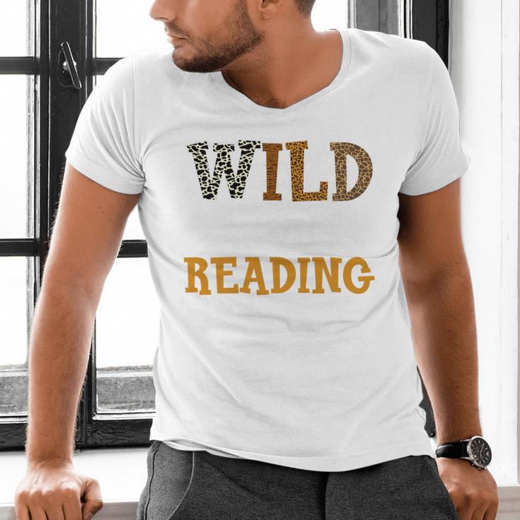 Reading Lover Apparel Wild About Reading Reading Books Men's V-Neck T-Shirt