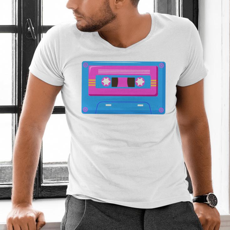 Retro Cassette Tape Tee 90s Nostalgia Aesthetic Men's V-Neck T-Shirt Retro Cassette Tape Tee 90s Nostalgia Aesthetic Men's V-Neck T-Shirt
