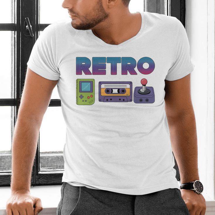 Retro Gaming Nostalgia Tee Perfect For 90s Lovers Premium Tri-Blend Men's V-Neck T-Shirt Retro Gaming Nostalgia Tee Perfect For 90s Lovers Premium Tri-Blend Men's V-Neck T-Shirt