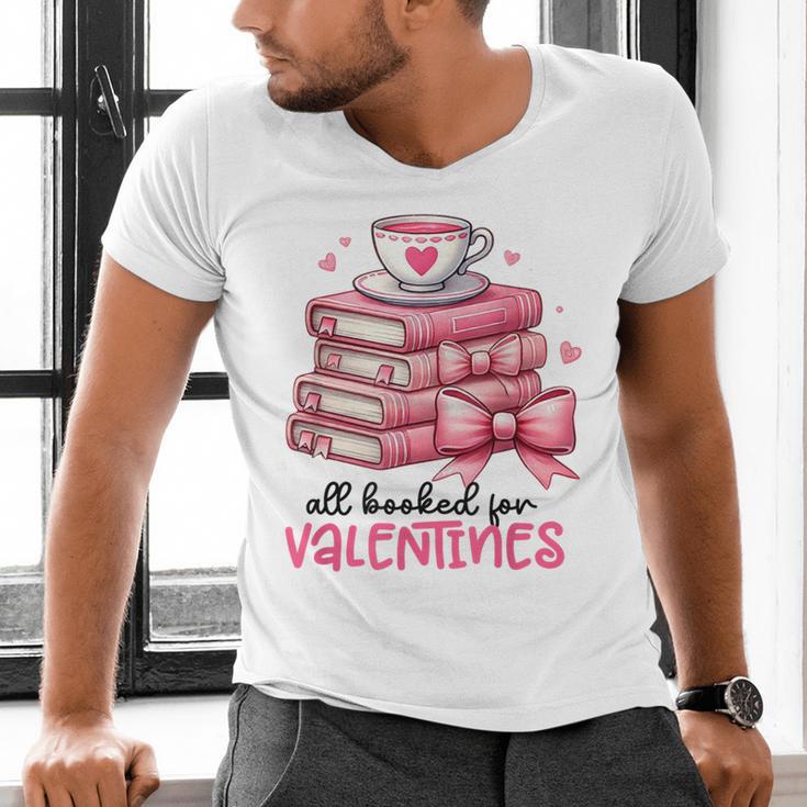 Retro Groovy Valentine Men Women Kid Tees By Emily All Booked For Valentines Book Reading Bookworm Nerdy Men's V-Neck T-Shirt Retro Groovy Valentine Men Women Kid Tees By Emily All Booked For Valentines Book Reading Bookworm Nerdy Men's V-Neck T-Shirt