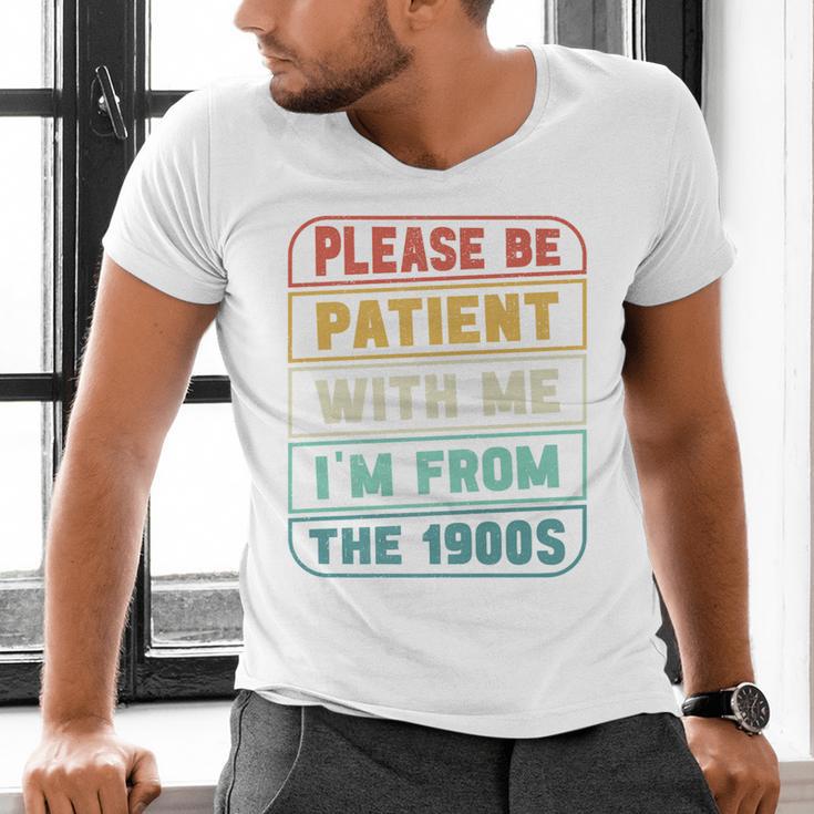 Retro Humor Please Be Patient With Me I'm From The 1900s Premium Men's V-Neck T-Shirt
