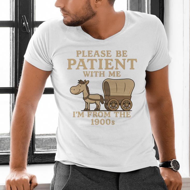Retro Please Be Patient With Me I'm From The 1900s Vintage Premium Men's V-Neck T-Shirt