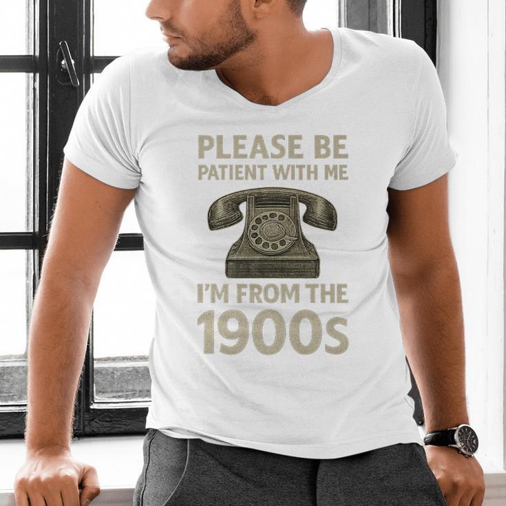 Retro Vintage Please Be Patient With Me I'm From The 1900s Premium Men's V-Neck T-Shirt Retro Vintage Please Be Patient With Me I'm From The 1900s Premium Men's V-Neck T-Shirt