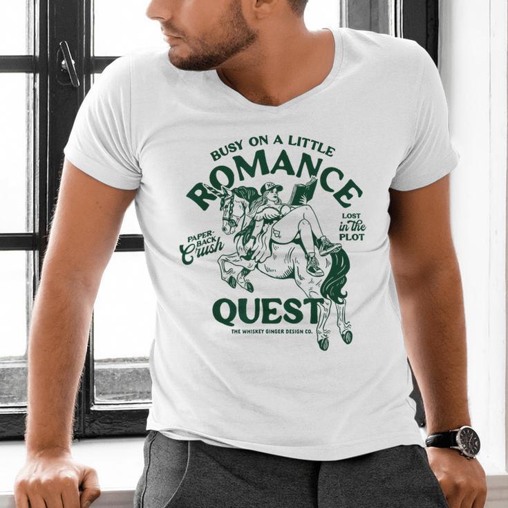 Romance Novel Smut Book Lover Bookish Bibliophile Men's V-Neck T-Shirt