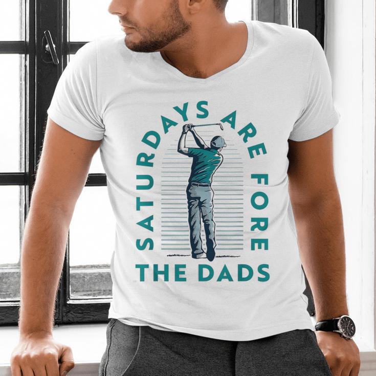 Saturdays For Dads Golfer Father's Day Men's V-Neck T-Shirt