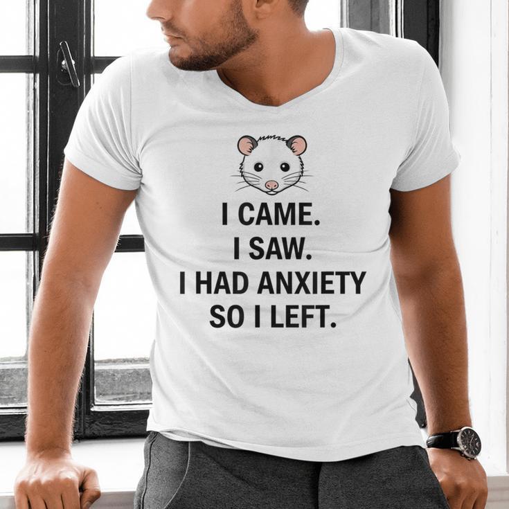 I Came I Saw I Had Anxiety So I Left Introvert Tee Men's V-Neck T-Shirt