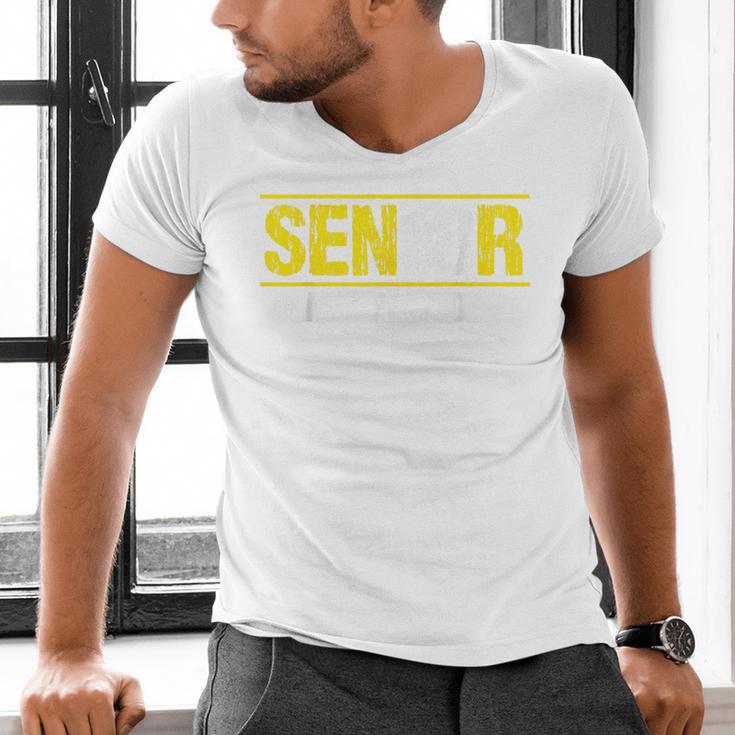 Senior 2018 Class President-School Colors Graduation Men's V-Neck T-Shirt