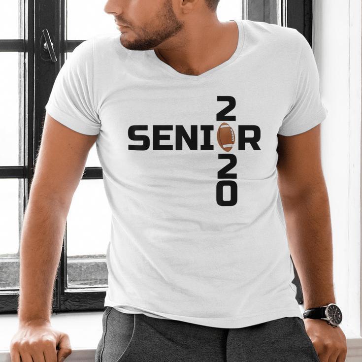 Senior 2020 Football Graduation Shirt Men's V-Neck T-Shirt