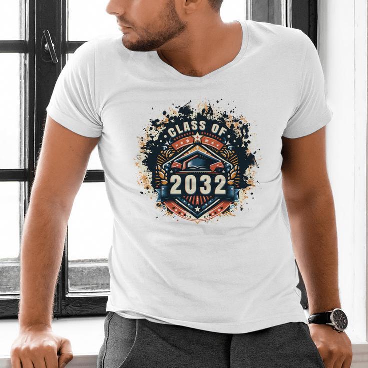 Senior 2032 Class Of 2032 Seniors Graduation 2032 Senior 32 Men's V-Neck T-Shirt