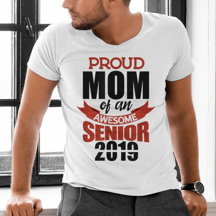 Senior Class Of 2019 Tshirt Graduation Awesome Mom Men's V-Neck T-Shirt