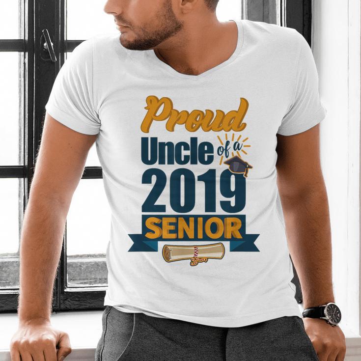 Senior Class Of 2019 Tshirt Graduation School Students Uncle Men's V-Neck T-Shirt