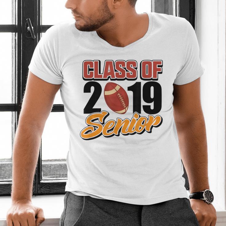 Senior Class Of 2019 Tshirt Graduation Students Football Men's V-Neck T-Shirt