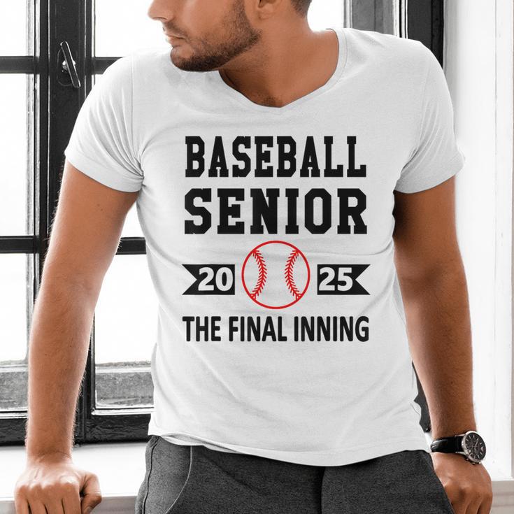 Senior Class Of 2025 Baseball Senior Night Graduation Party Men's V-Neck T-Shirt