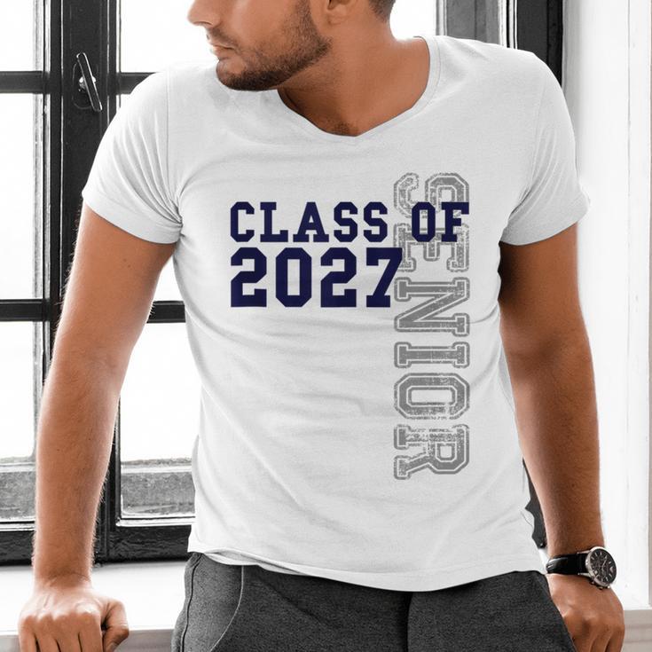 Senior Class Of 2027 Graduation Year High School & College Men's V-Neck T-Shirt
