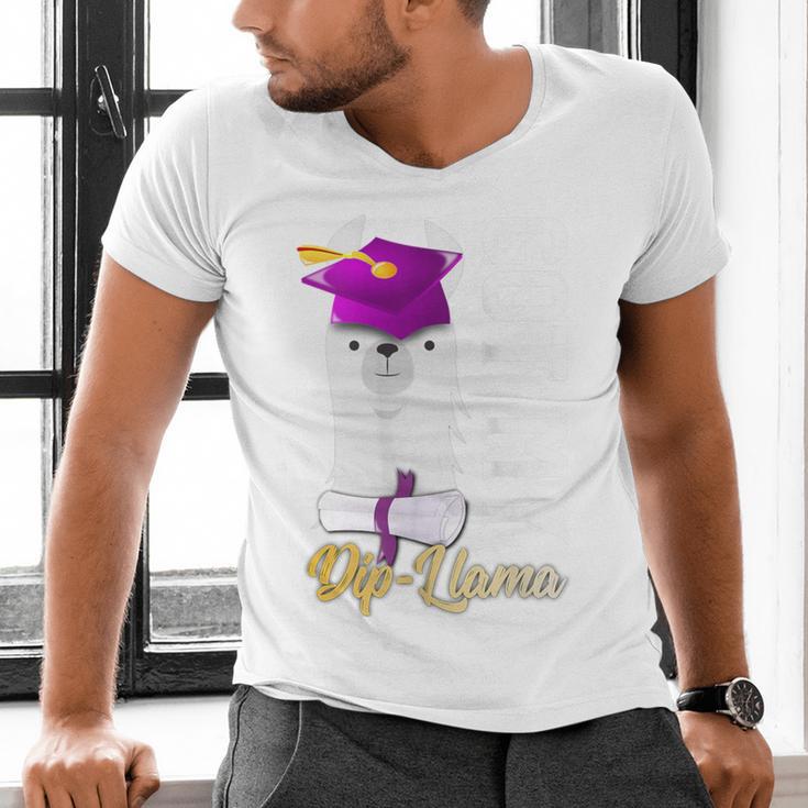 Senior Graduation 2020 Got My Dip-Llama Diploma Llama Pun Men's V-Neck T-Shirt