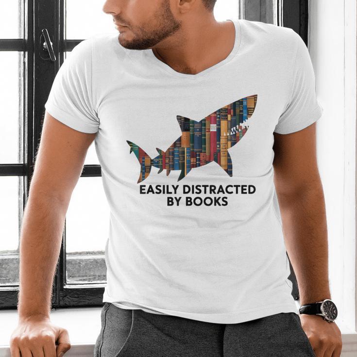 Shark Costume Teens Books Nerds Shark Stuffed Animal Sharks Men's V-Neck T-Shirt Shark Costume Teens Books Nerds Shark Stuffed Animal Sharks Men's V-Neck T-Shirt