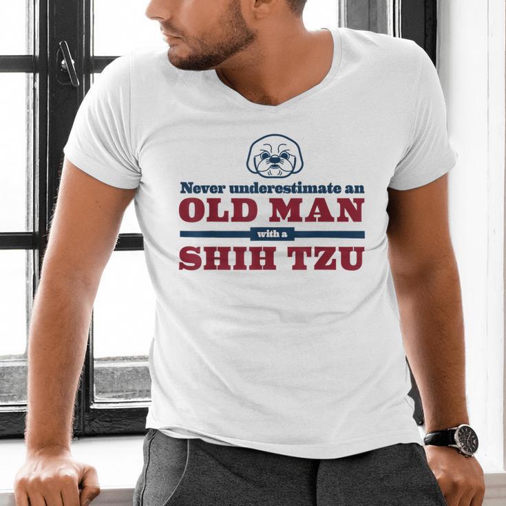 Shih Tzu Dad Shirt Never Underestimate An Old Man Gift Tee Men's V-Neck T-Shirt Shih Tzu Dad Shirt Never Underestimate An Old Man Gift Tee Men's V-Neck T-Shirt