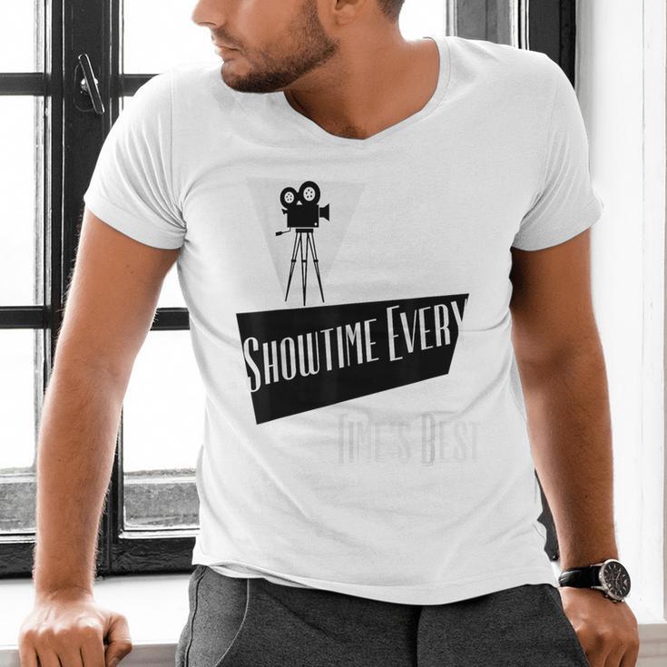 Showtime Every Moment Cinema Nostalgia Film Buff Humor Men's V-Neck T-Shirt