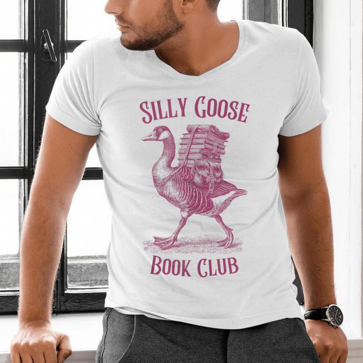 Silly Goose Book Club Men's V-Neck T-Shirt