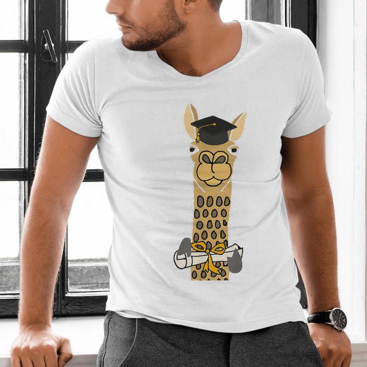 SmileteesGrad Llama Graduation T-Shirt Men's V-Neck T-Shirt